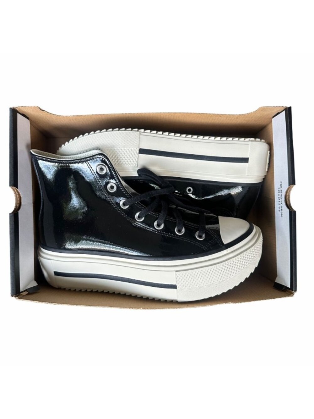 ⭐Converse Lift Double Stack Platform 8 Men's Shoes Sneaker Leather Black A12977C - Picture 7 of 10
